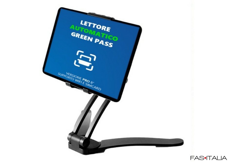 Tablet lettore Green Pass automatico