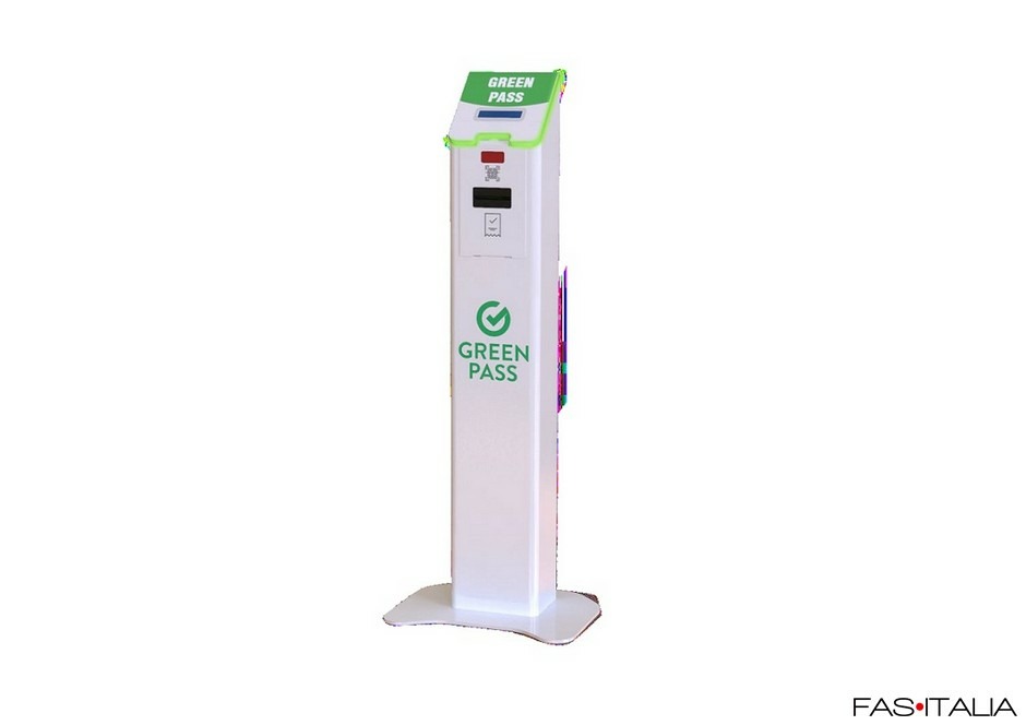 Totem lettore Green Pass automatico