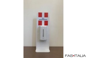 Dispenser automatico igienizzante da parete e raccogli goccia